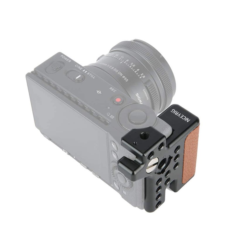 NICEYRIG مقبض NICEYRIG لكاميرا Sigma FPL FP، مقبض جانبي مع جلد فاخر (لون بني) - 370 - Image 3